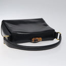 GUCCI Hand Bag Leather Black Gold 000 2048 0175 Auth ep8231-7