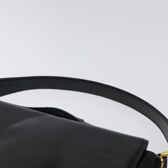 GUCCI Hand Bag Leather Black Gold 000 2048 0175 Auth ep8231