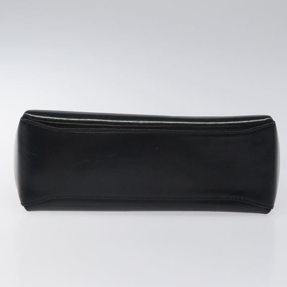 GUCCI Hand Bag Leather Black Gold 000 2048 0175 Auth ep8231