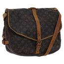 LOUIS VUITTON Monogram Saumur 35 Shoulder Bag M42254 LV Auth ep8253-1