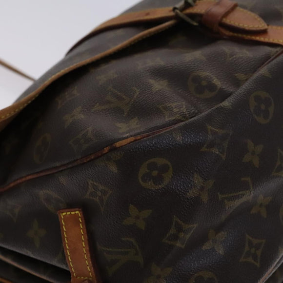 LOUIS VUITTON Monogram Saumur 35 Shoulder Bag M42254 LV Auth ep8253
