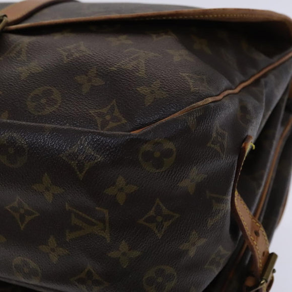 LOUIS VUITTON Monogram Saumur 35 Shoulder Bag M42254 LV Auth ep8253