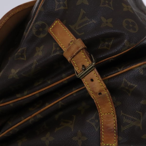 LOUIS VUITTON Monogram Saumur 35 Shoulder Bag M42254 LV Auth ep8253