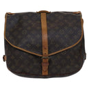 LOUIS VUITTON Monogram Saumur 35 Shoulder Bag M42254 LV Auth ep8253-13
