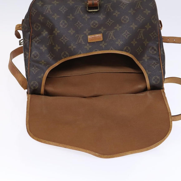 LOUIS VUITTON Monogram Saumur 35 Shoulder Bag M42254 LV Auth ep8253