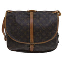 LOUIS VUITTON Monogram Saumur 35 Shoulder Bag M42254 LV Auth ep8253-2