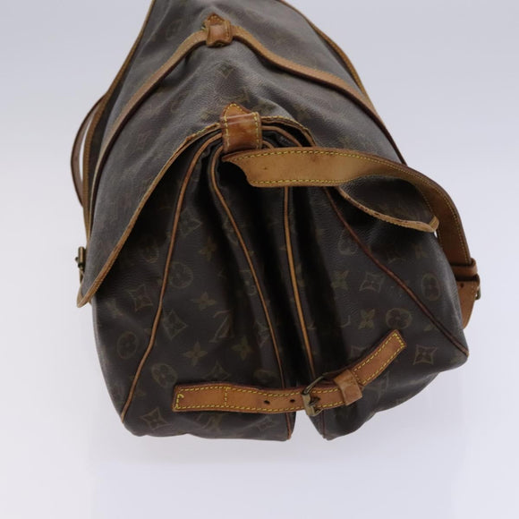 LOUIS VUITTON Monogram Saumur 35 Shoulder Bag M42254 LV Auth ep8253