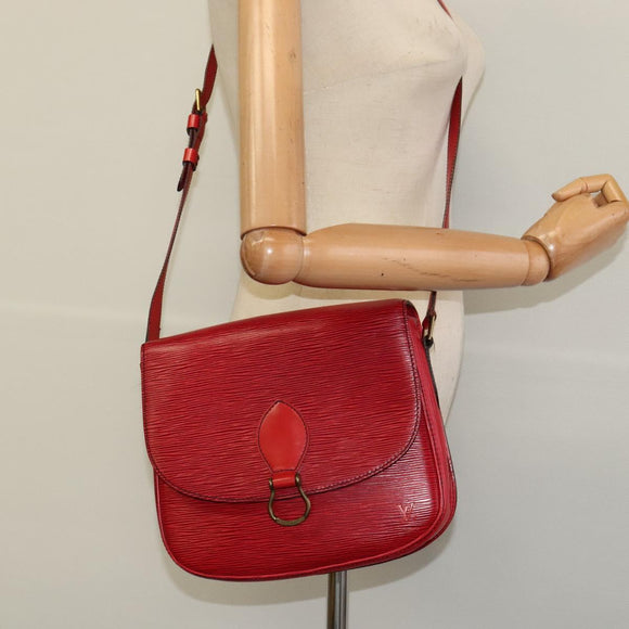 LOUIS VUITTON Epi Saint Cloud GM Shoulder Bag Red M52197 LV Auth ep8256