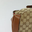 GUCCI GG Canvas Web Sherry Line Shoulder Bag Beige Red Green 337598 Auth ep8262-10