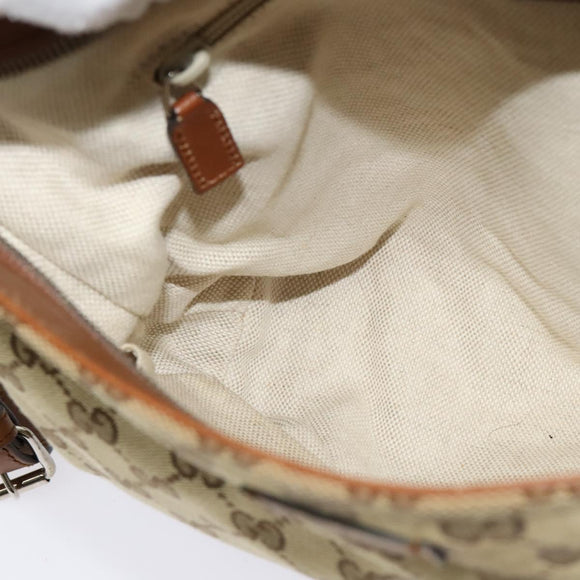 GUCCI GG Canvas Web Sherry Line Shoulder Bag Beige Red Green 337598 Auth ep8262