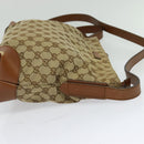 GUCCI GG Canvas Web Sherry Line Shoulder Bag Beige Red Green 337598 Auth ep8262-4