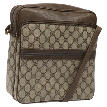 GUCCI GG Supreme Shoulder Bag PVC Beige Auth ep8266