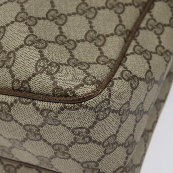 GUCCI GG Supreme Shoulder Bag PVC Beige Auth ep8266