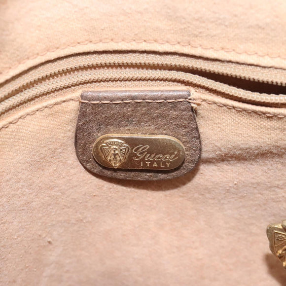 GUCCI GG Supreme Shoulder Bag PVC Beige Auth ep8266