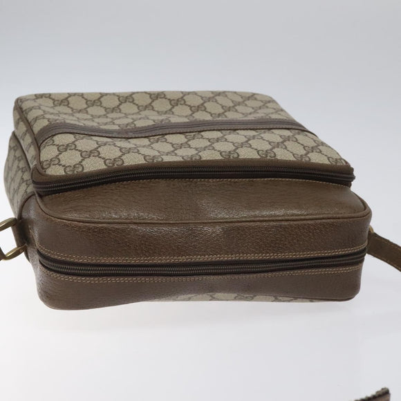 GUCCI GG Supreme Shoulder Bag PVC Beige Auth ep8266