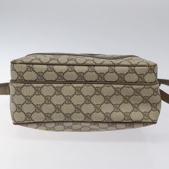 GUCCI GG Supreme Shoulder Bag PVC Beige Auth ep8266