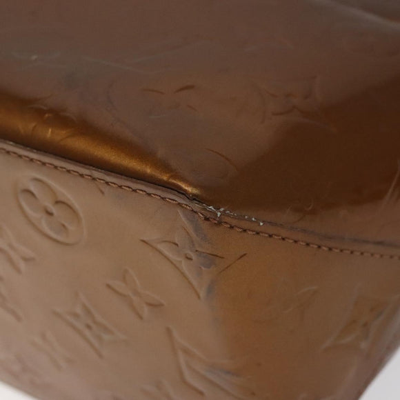 LOUIS VUITTON Monogram Vernis Reade MM Hand Bag Bronze M91143 LV Auth ep8272