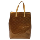 LOUIS VUITTON Monogram Vernis Reade MM Hand Bag Bronze M91143 LV Auth ep8272-13