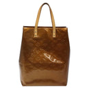 LOUIS VUITTON Monogram Vernis Reade MM Hand Bag Bronze M91143 LV Auth ep8272-2
