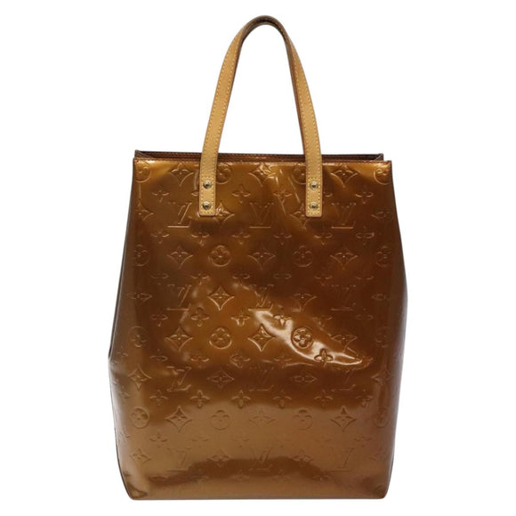 LOUIS VUITTON Monogram Vernis Reade MM Hand Bag Bronze M91143 LV Auth ep8272