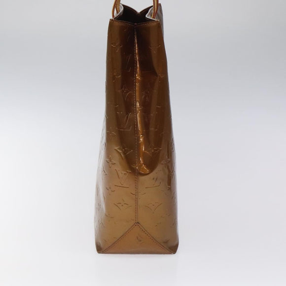 LOUIS VUITTON Monogram Vernis Reade MM Hand Bag Bronze M91143 LV Auth ep8272