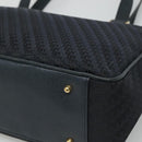 GUCCI Tote Bag Canvas Navy Gold 001 865 1525 Auth ep8277-10