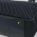 GUCCI Tote Bag Canvas Navy Gold 001 865 1525 Auth ep8277-15