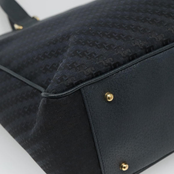 GUCCI Tote Bag Canvas Navy Gold 001 865 1525 Auth ep8277