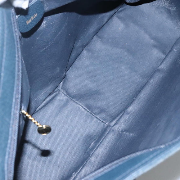 GUCCI Tote Bag Canvas Navy Gold 001 865 1525 Auth ep8277