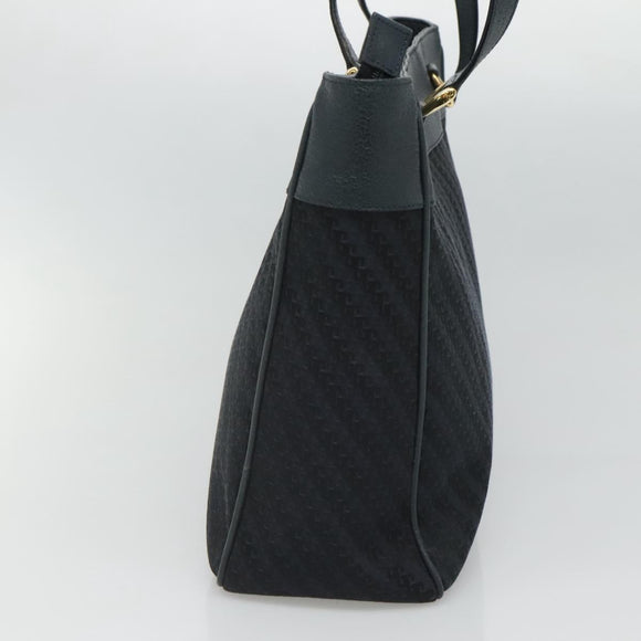 GUCCI Tote Bag Canvas Navy Gold 001 865 1525 Auth ep8277