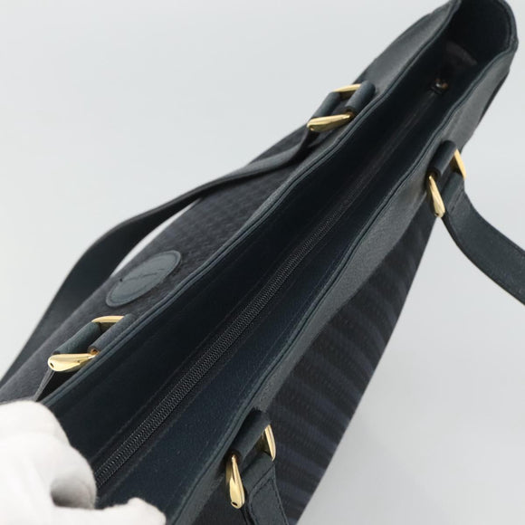 GUCCI Tote Bag Canvas Navy Gold 001 865 1525 Auth ep8277