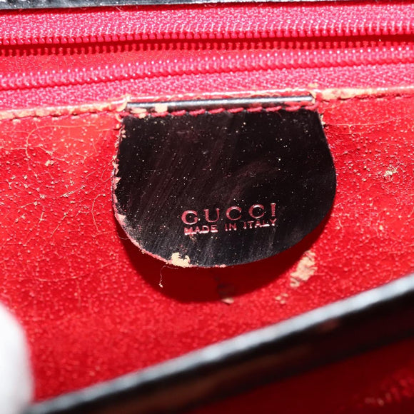 GUCCI Hand Bag Leather Black 001 2046 1719 Auth ep8304