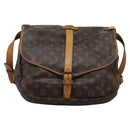 LOUIS VUITTON Monogram Saumur 35 Shoulder Bag M42254 LV Auth ep8310-13