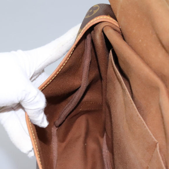 LOUIS VUITTON Monogram Saumur 35 Shoulder Bag M42254 LV Auth ep8310