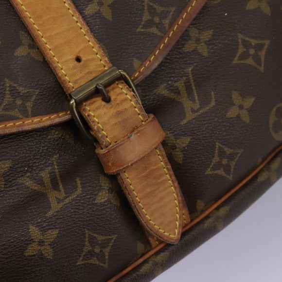 LOUIS VUITTON Monogram Saumur 35 Shoulder Bag M42254 LV Auth ep8310