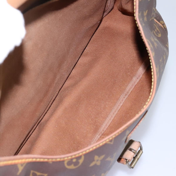 LOUIS VUITTON Monogram Saumur 35 Shoulder Bag M42254 LV Auth ep8310