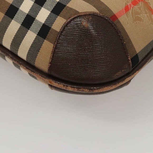 Burberrys Nova Check Tote Bag Canvas Beige Gold Auth ep8331