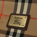 Burberrys Nova Check Tote Bag Canvas Beige Gold Auth ep8331-10
