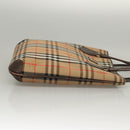 Burberrys Nova Check Tote Bag Canvas Beige Gold Auth ep8331-3