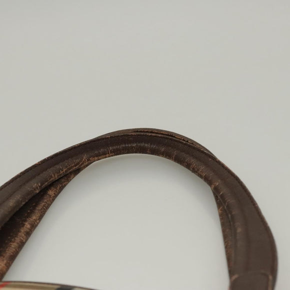 Burberrys Nova Check Tote Bag Canvas Beige Gold Auth ep8331