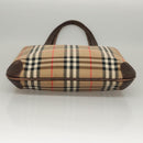 Burberrys Nova Check Tote Bag Canvas Beige Gold Auth ep8331-5