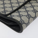 GUCCI GG Supreme Shoulder Bag PVC Navy Gold 904 02 050 Auth ep8341-14