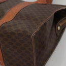 CELINE Macadam Canvas Tote Bag PVC Leather Brown Gold Auth ep8342-9