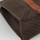 CELINE Macadam Canvas Tote Bag PVC Leather Brown Gold Auth ep8342-14