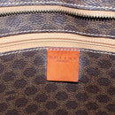 CELINE Macadam Canvas Tote Bag PVC Leather Brown Gold Auth ep8342-18