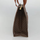 CELINE Macadam Canvas Tote Bag PVC Leather Brown Gold Auth ep8342-3