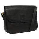 Burberrys Shoulder Bag Leather Black Gold Auth ep8351-1