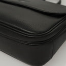 Burberrys Shoulder Bag Leather Black Gold Auth ep8351-14