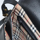 Burberrys Shoulder Bag Leather Black Gold Auth ep8351-20