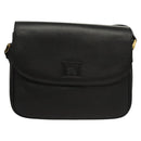 Burberrys Shoulder Bag Leather Black Gold Auth ep8351-13
